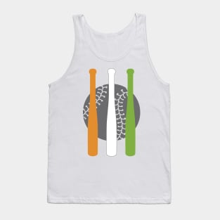 Indian Baseball Bat Ball Helmet Fan India Flag Tank Top